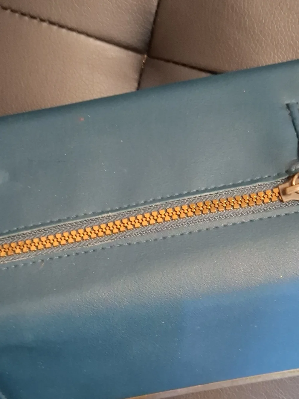 Black Zip Wallet with Interior Card Slots